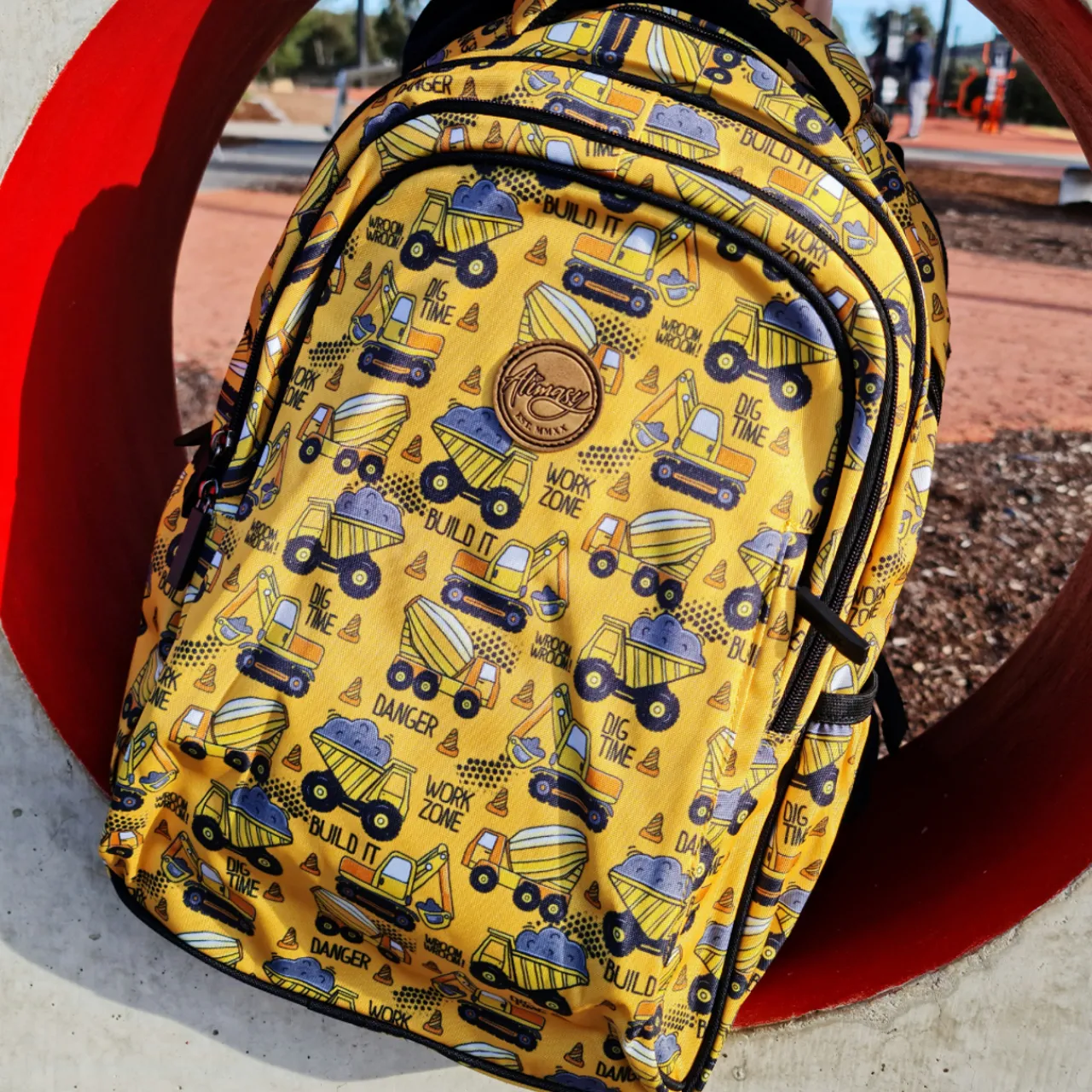 Alimasy Large School Backpack Construction Sale