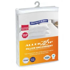 Protectabed Allerzip Smooth Pillow Protector 2 pack Outlet