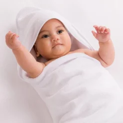 The Sleep Store Baby Basics Baby Hooded Towel White New