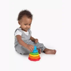 Baby Einstein Stack & Teethe Multi-Textured Teether Toy Hot