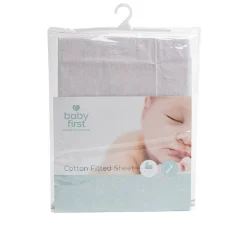 Baby First Fitted Cotton Sheet - White Best