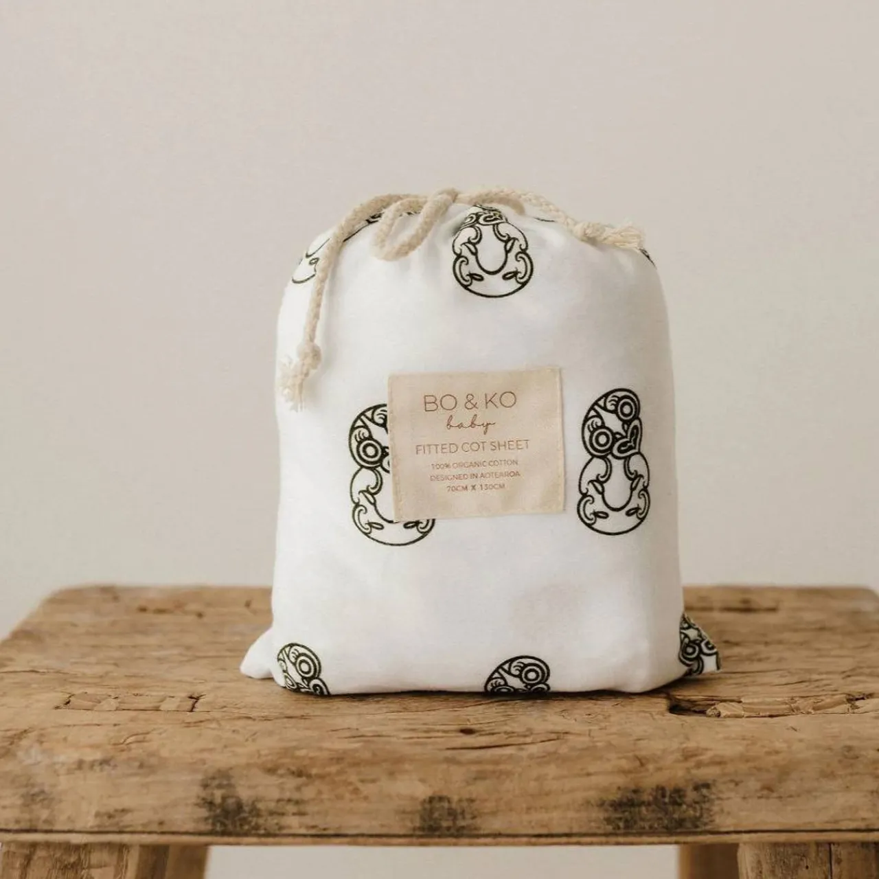 BO & KO Baby Fitted Cot Sheet 70 x 130cm Outlet