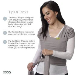 Boba Wrap - Organic Organic Dark Grey New