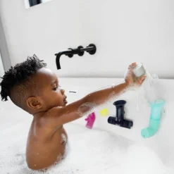 Boon Pipes Bath Toy Navy/Yellow Sale