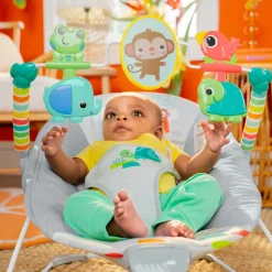 Bright Starts Playful Paradise Vibrating Baby Bouncer Hot