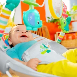 Bright Starts Playful Paradise Vibrating Baby Bouncer Hot