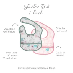 Bumkins Starter Bib 2pk Hot