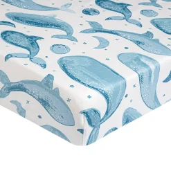 Crane Baby Co-Sleeper Fitted Sheet - Caspian Collection Caspian Whale Discount