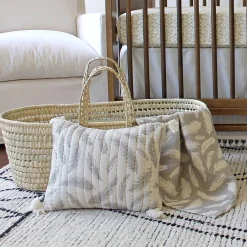 Crane Baby Jacquard Blanket - Ezra - Grey Feather - Clearance Clearance