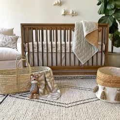 Crane Baby Reversible Cot Quilt - Ezra - Clearance Best