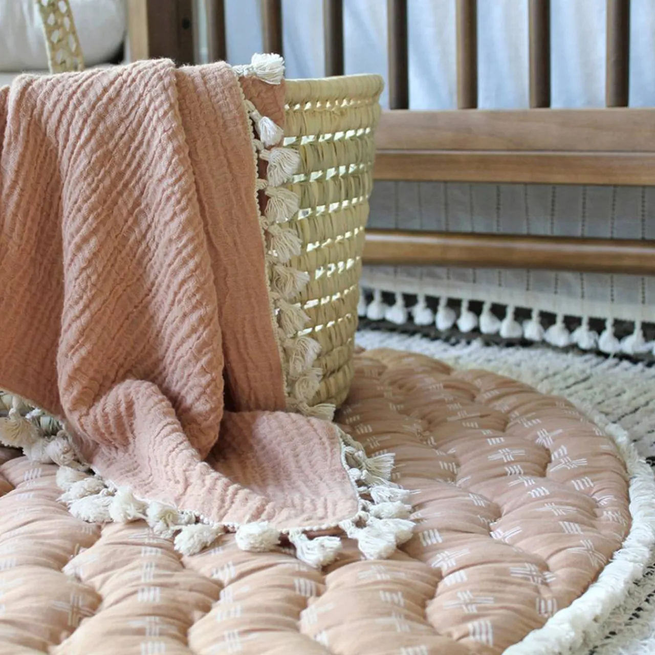 Crane Baby Reversible Quilted Playmat - Kendi Online