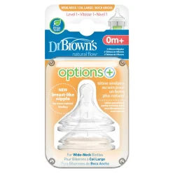 Dr Browns Options+ Wide Neck Silicone Teats 2 pack Outlet