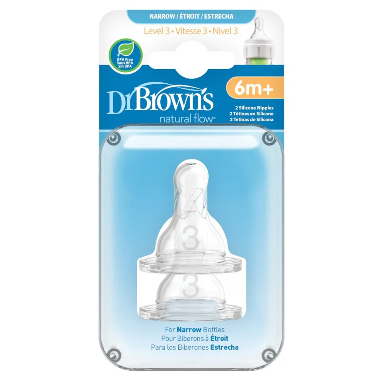 Dr Browns Standard (Narrow) Silicone Teats 2 pack Discount