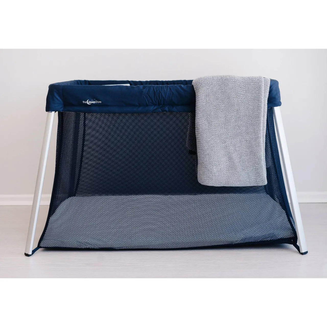 The Sleep Store Drift Travel Cot - Navy Fashion