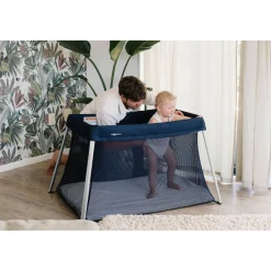 The Sleep Store Drift Travel Cot - Navy Fashion
