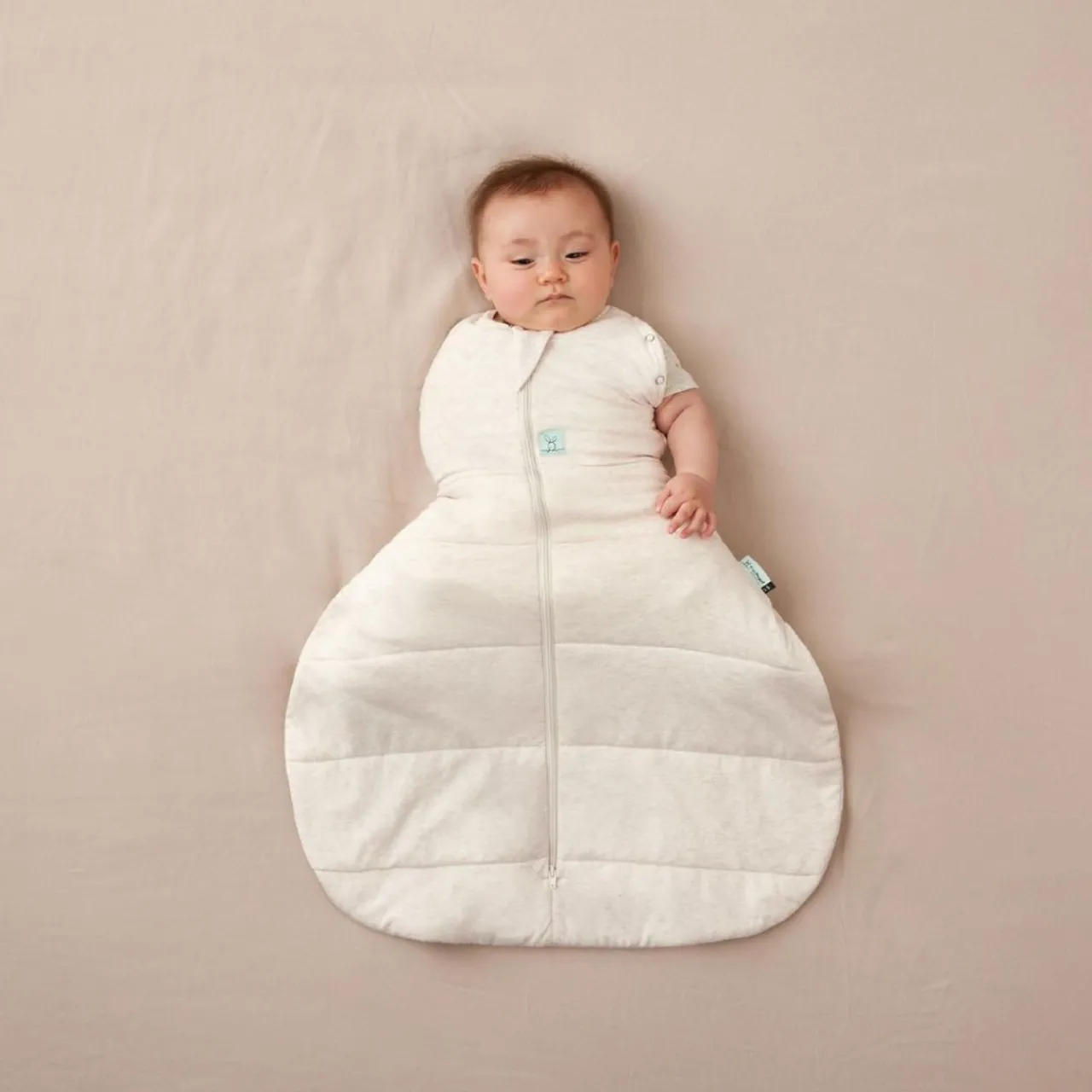 Ergopouch 2.5 tog Organic Hip Harness Cocoon Swaddle Bag Oatmeal Marle Best