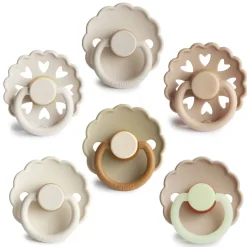 FRIGG Round Latex Pacifiers 6pk Fashion