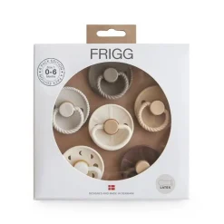 FRIGG Round Latex Pacifiers 6pk Fashion