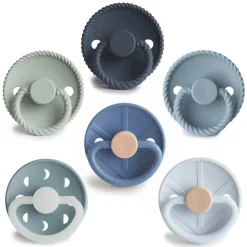 FRIGG Round Silicone Pacifiers 6pk Endless Sea Online