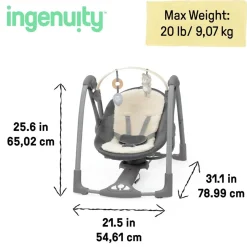 Ingenuity Every Season Swing n Go Portable Swing Wesley Clearance
