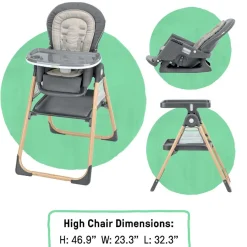 Ingenuity Proper Positioner Create Up Deluxe High Chair Wesley New