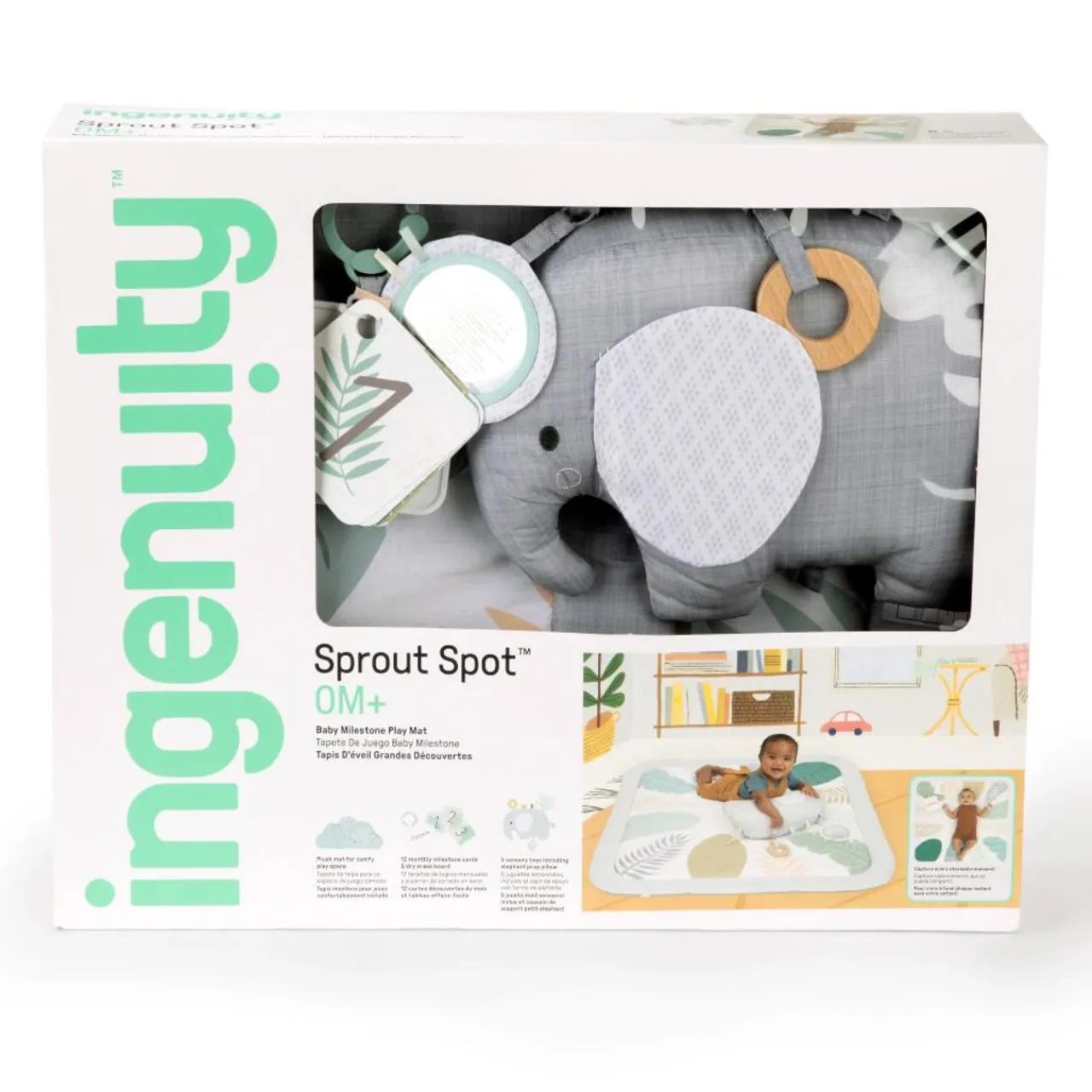 Ingenuity Sprout Spot Baby Milestone Play Mat Clearance