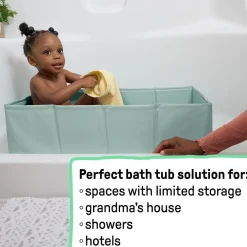 Ingenuity Tuckaway Travel Baby Bath Tub Sage Best