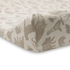 Jollein Jersey Cotton Change Mat Cover Animals Nougat New