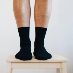 Lamington Mens Crew Merino Socks - Rib Best