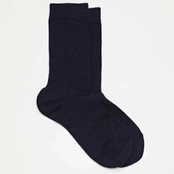 Lamington Womens Crew Merino Socks - Rib Discount