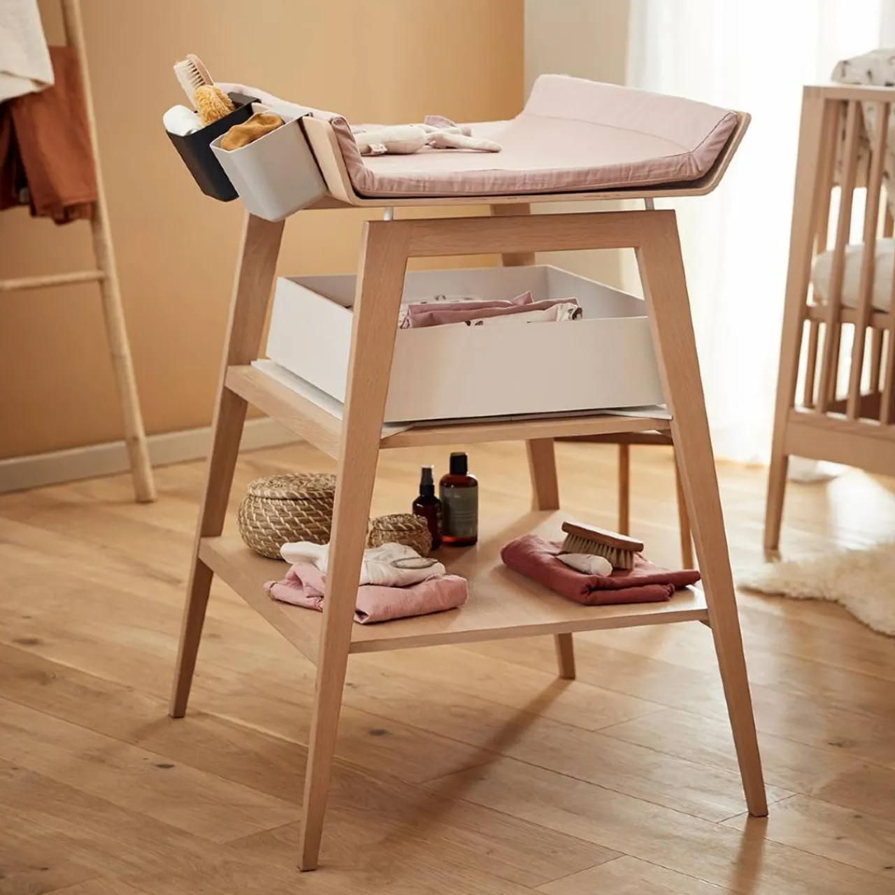 Leander Linea Organic Change Mat Cover Dusty Rose Best