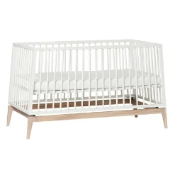 Leander Luna Cot 140 x 70cm White & Oak Discount