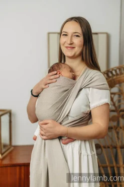 Lenny Lamb Herringbone Weave Woven Wrap - Premature Baby Size Almond Outlet