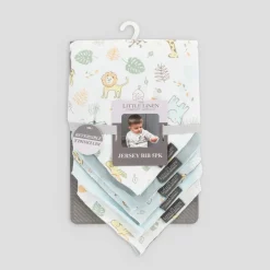 The Little Linen Company Little Linen Jersey Bib 5 Pack Hot