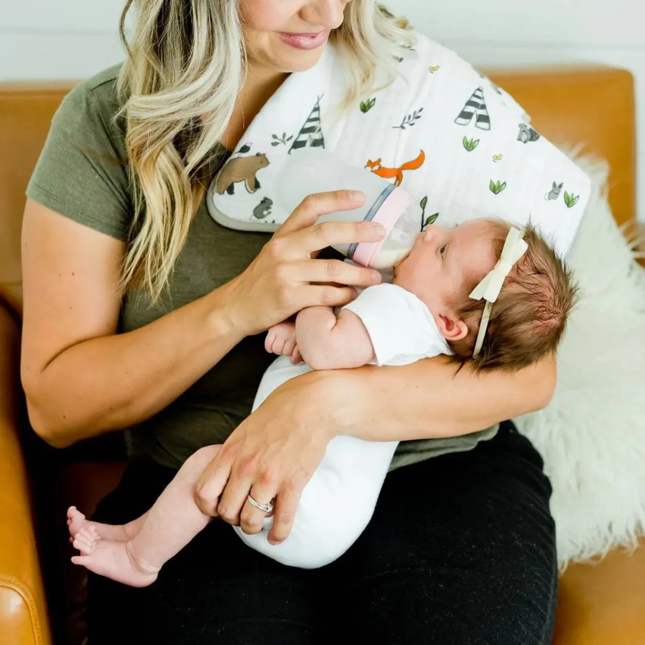 Little Unicorn Muslin Burp Cloth 2 Pack New