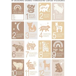 Lolli Living Round Play Mat with Milestone Cards - Clearance Best