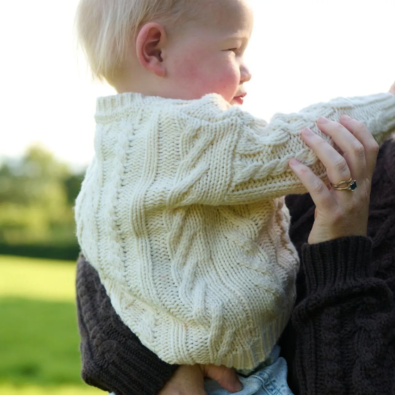 Maxted Mini Cable Pullover Ivory Discount