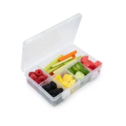 Melii 8 Compartment Snackle Box Clear New