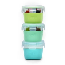 Melii Glass Containers with Silicone Sleeve 3 Pack Discount