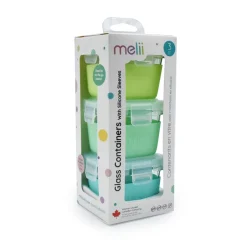 Melii Glass Containers with Silicone Sleeve 3 Pack Discount
