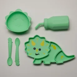 Melii Silicone 5 Piece Feeding Gift Set - Dinosaur Sale