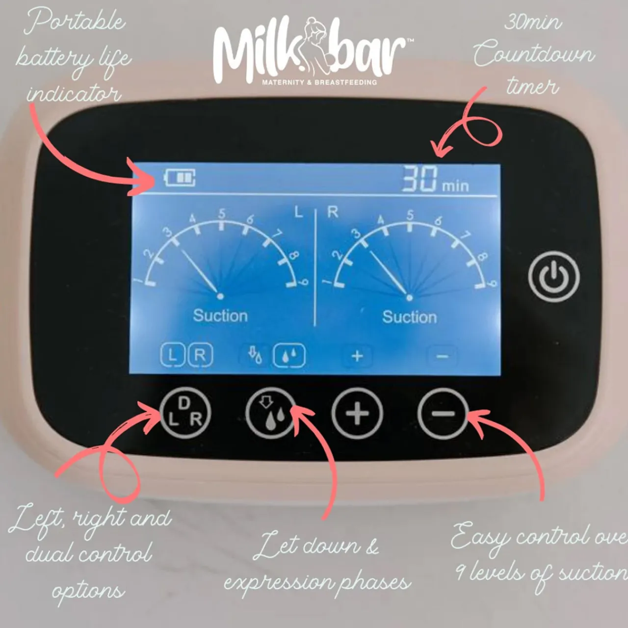 Milkbar Advanced Flow Electric Breast Pump - Double New
