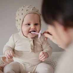 Mushie Silicone Flower Training Toothbrush Online