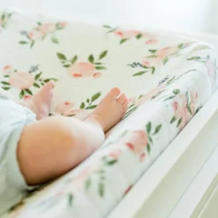 Little Unicorn Muslin Change Pad Cover - Discontinued packaging Watercolour Roses Fashion