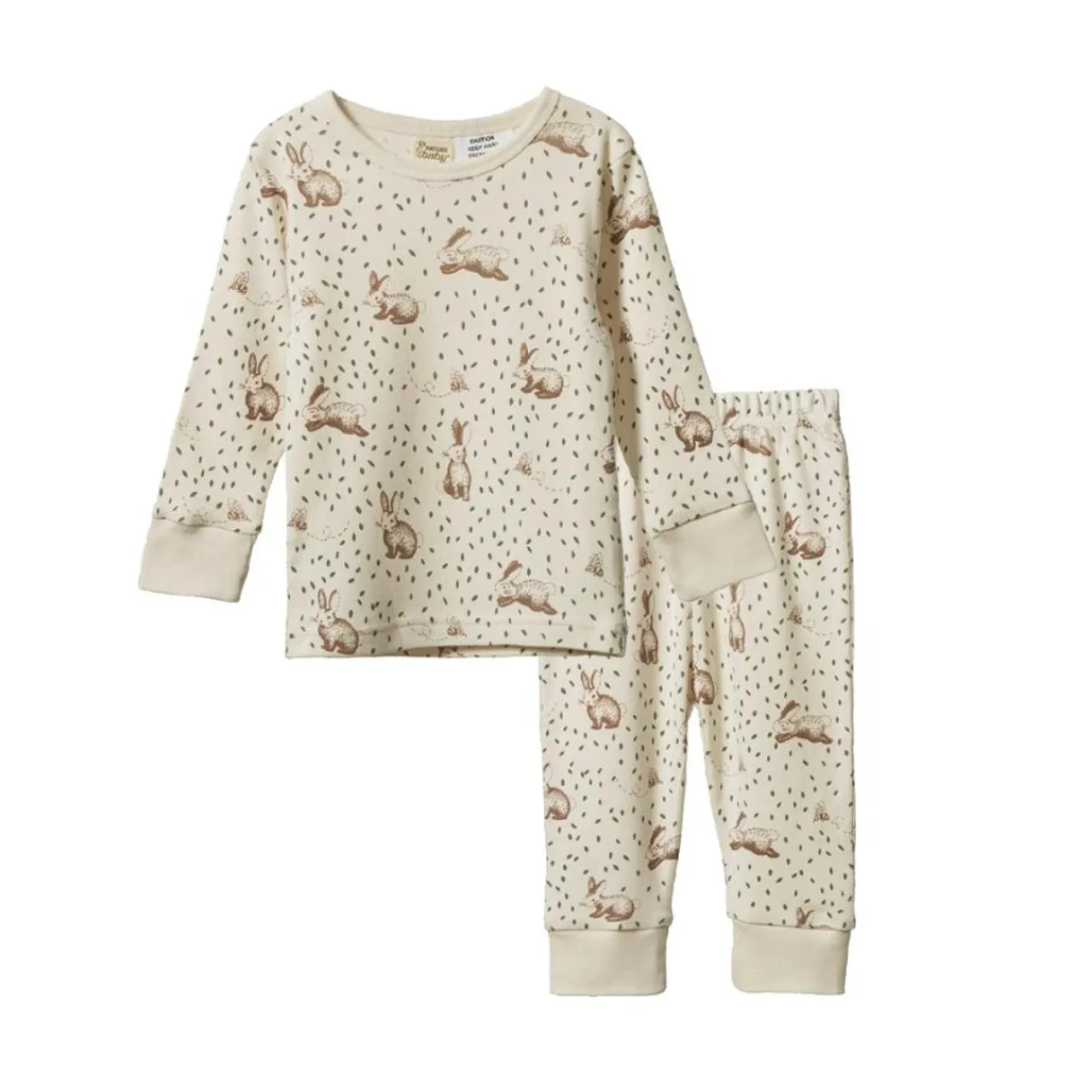 Nature Baby Long Sleeve Rib Pyjamas Outlet