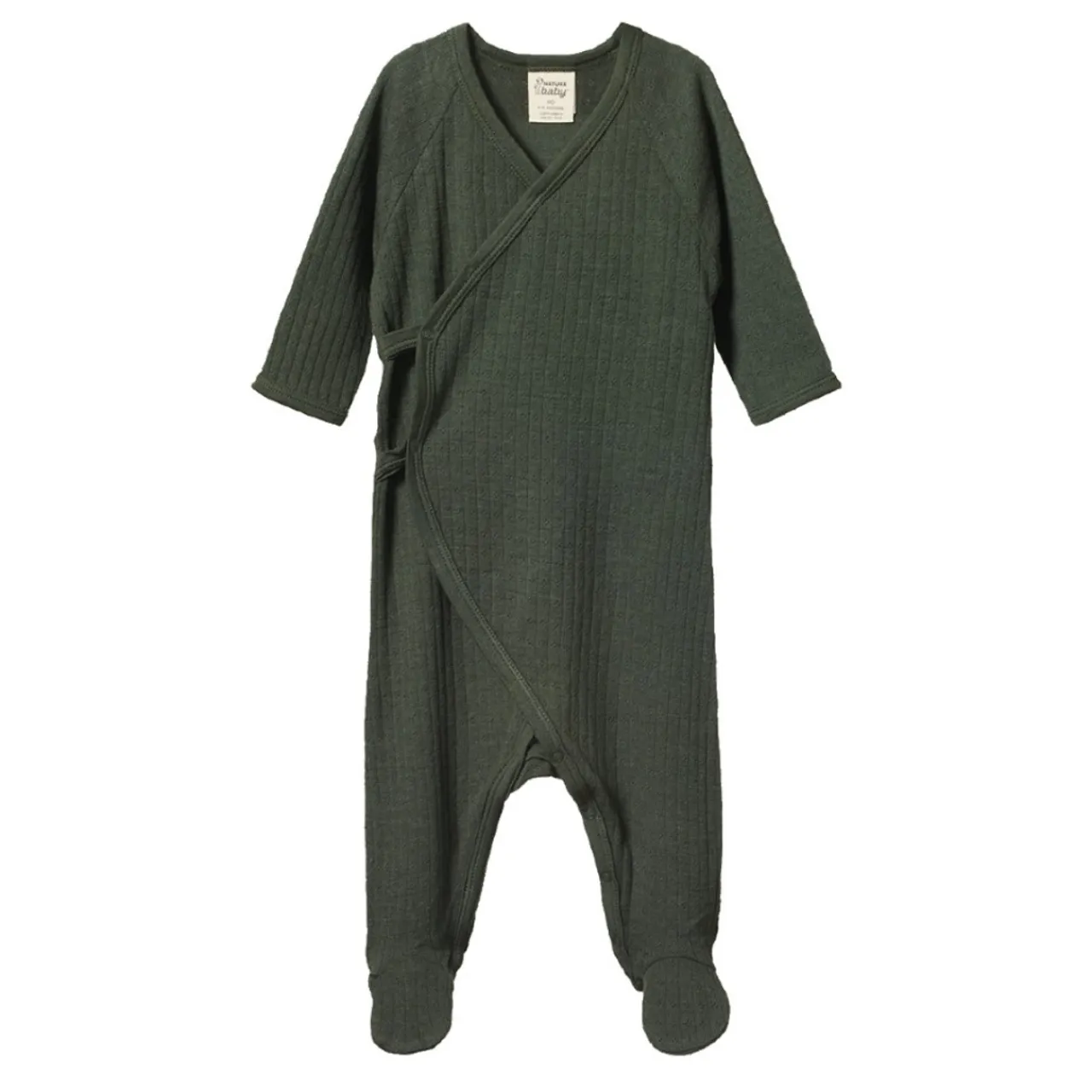 Nature Baby Merino Kimono Pointelle Stretch & Grow Clearance