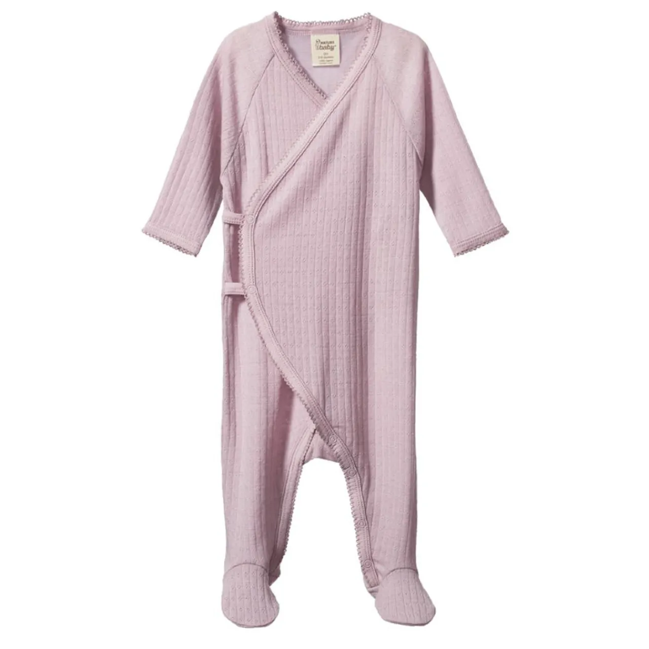 Nature Baby Merino Kimono Pointelle Stretch & Grow Clearance