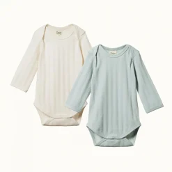 Nature Baby Organic Cotton Derby Rib Bodysuit - 2 pack Hot