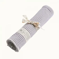 Nature Baby Organic Jersey Wrap Grey Stripe Outlet