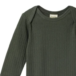 Nature Baby Pointelle Long Sleeve Bodysuit Hot